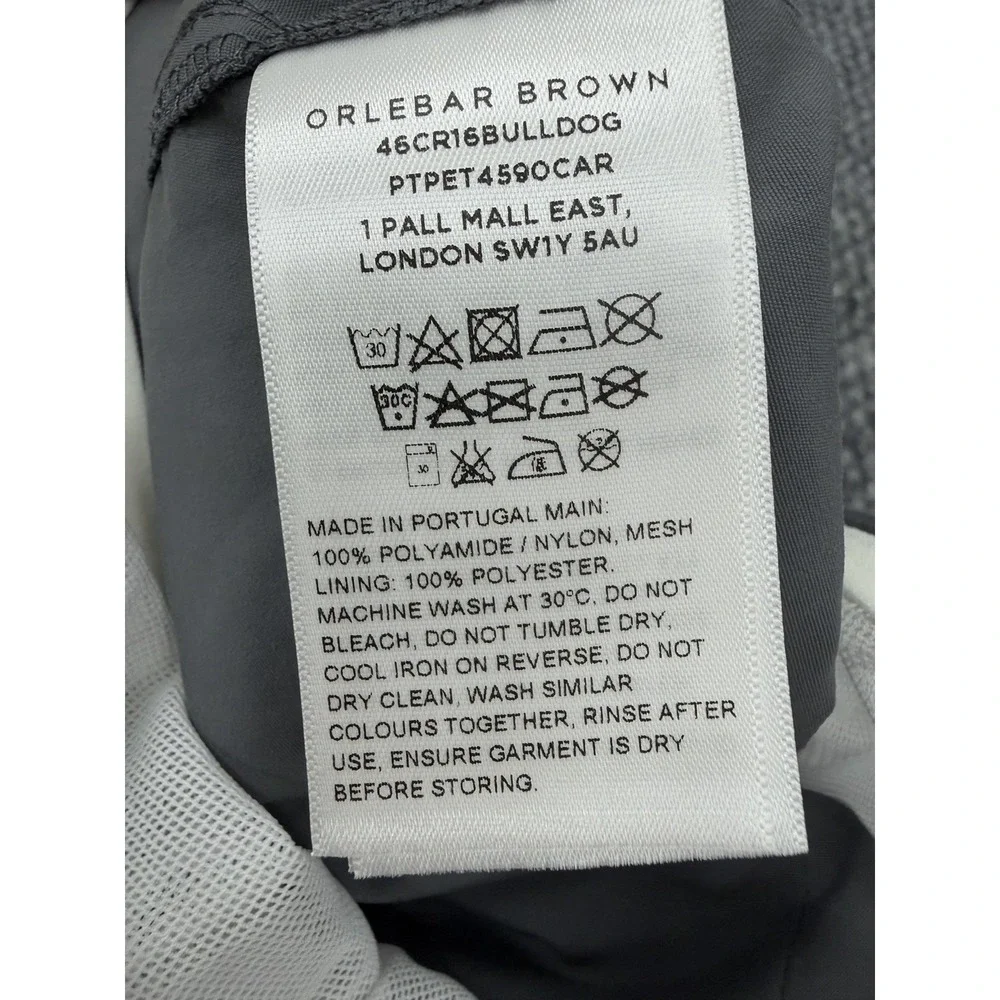 Orlebar Brown Bulldog Men's 38 Lined Swim Shorts Trunks Gray 6